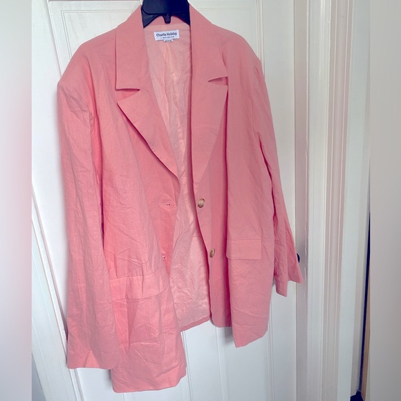Charlie Holiday oversized baby pink blazer NWOT - Picture 2 of 7